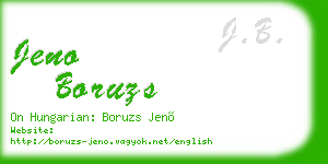 jeno boruzs business card